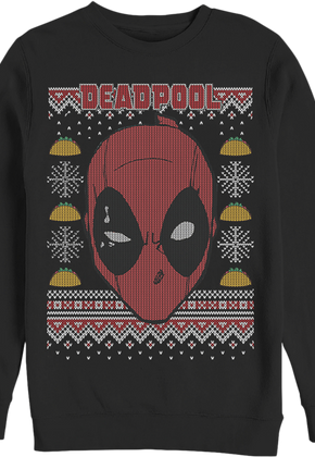 Taco Design Deadpool Faux Ugly Christmas Sweater