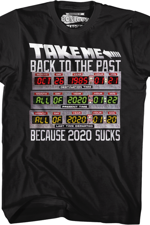Take Me Back To The Past 2020 Sucks Back To The Future T-Shirtmain product image