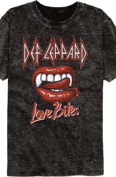Teeth Love Bites Def Leppard Mineral Wash T-Shirt