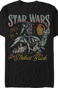 The Empire Strikes Back Illustrated Poster Star Wars T-Shirt