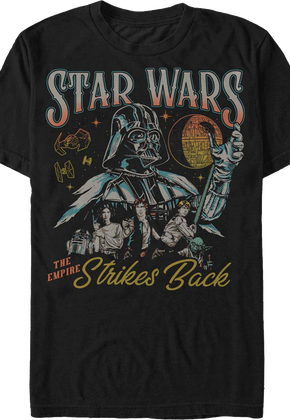 The Empire Strikes Back Illustrated Poster Star Wars T-Shirt