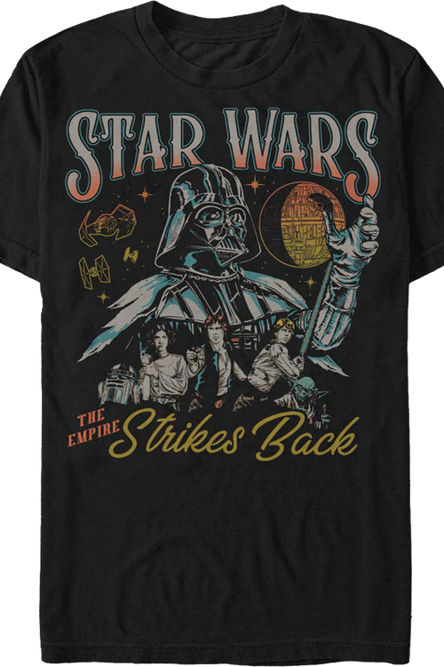The Empire Strikes Back Illustrated Poster Star Wars T-Shirtmain product image