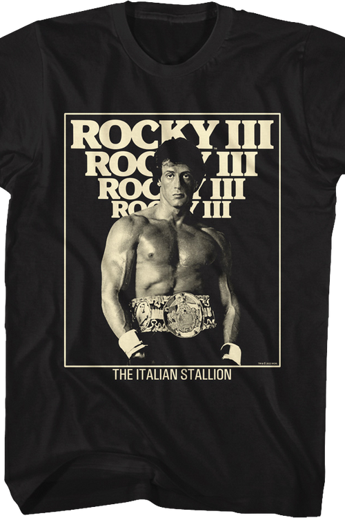 The Italian Stallion Poster Rocky III T-Shirtmain product image