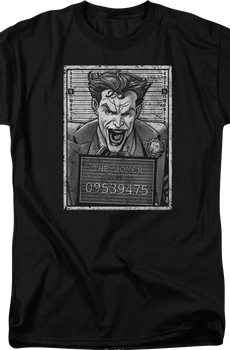 The Joker Black & White Mugshot DC Comics T-Shirt