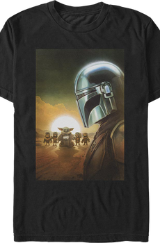 The Mandalorian And Grogu Most Wanted Poster Star Wars T-Shirt