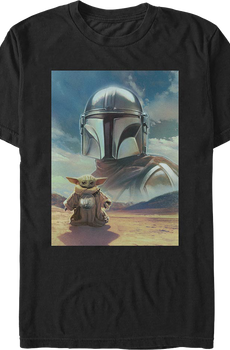 The Mandalorian And Grogu Poster Star Wars T-Shirt