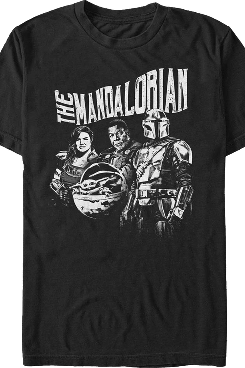 The Mandalorian Black And White Star Wars T-Shirtmain product image