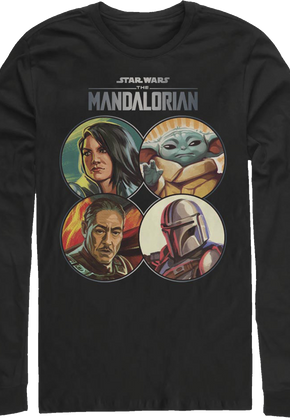 The Mandalorian Coin Collage Star Wars Long Sleeve Shirt