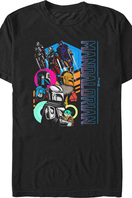 The Mandalorian Colorful Collage Star Wars T-Shirtmain product image