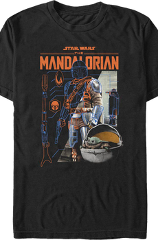 The Mandalorian Outlines Star Wars T-Shirt