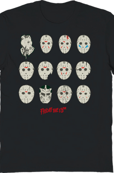 The Masks Of Jason Voorhees Friday The 13th T-Shirt