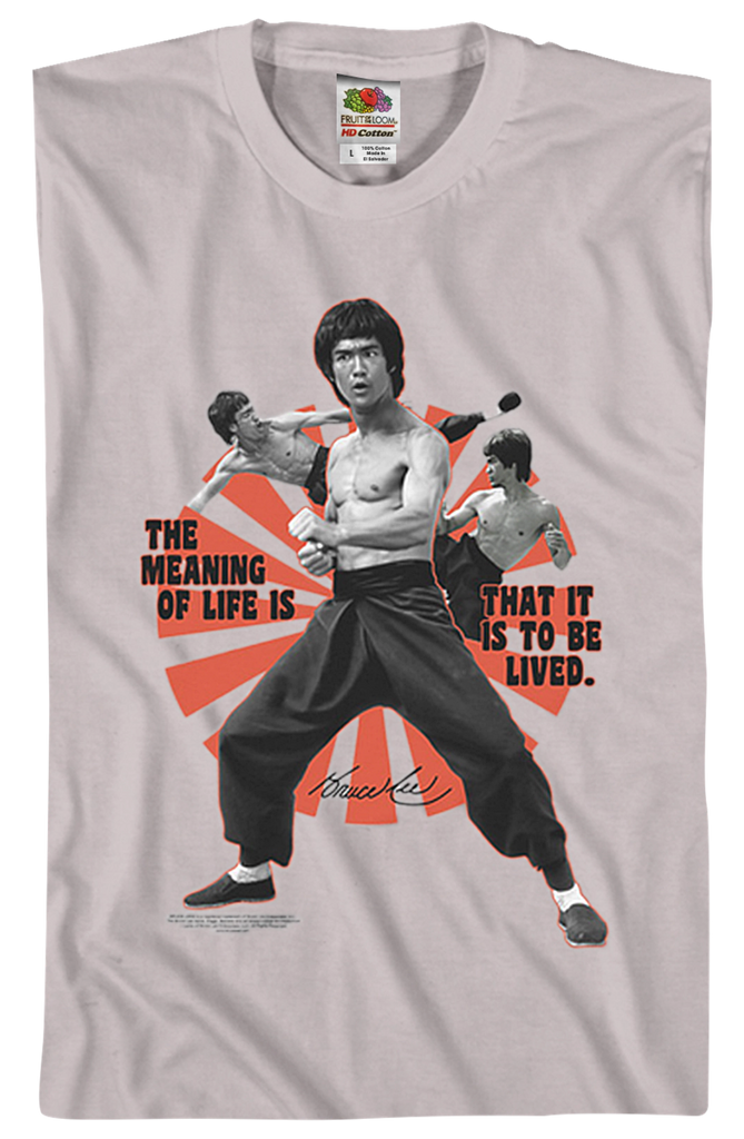 The Meaning Of Life Bruce Lee T Shirt