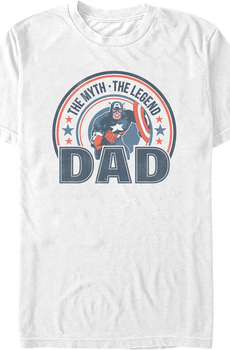 The Myth The Legend Dad Captain America Marvel Comics T-Shirt