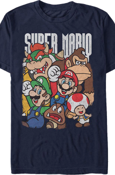 The Stars of Super Mario Bros. Nintendo T-Shirt