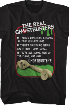 Theme Song Lyrics Real Ghostbusters T-Shirt