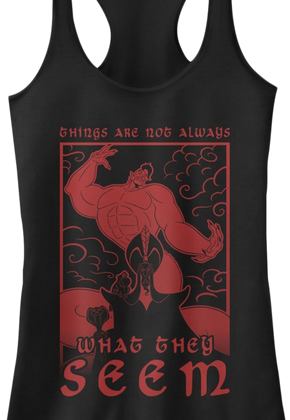 Ladies Things Are Not What They Seem Aladdin Racerback Tank Top