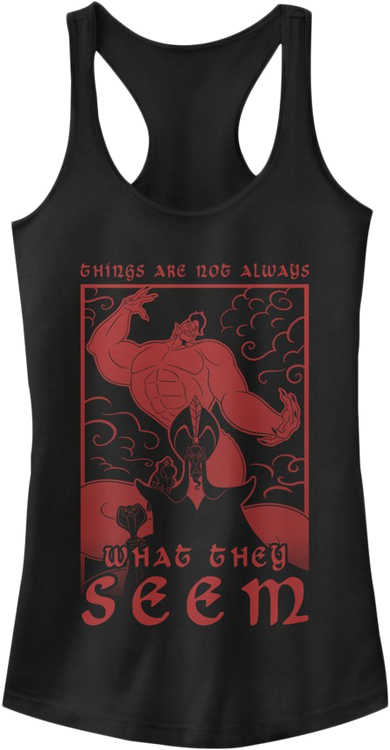 Ladies Things Are Not What They Seem Aladdin Racerback Tank Topmain product image