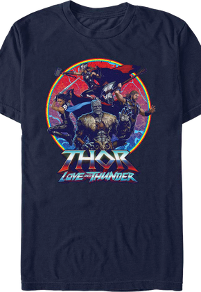 Thor Love And Thunder Retro Circle Marvel Comics T-Shirt