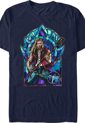 Thor Love And Thunder Stained Glass Window Marvel Comics T-Shirt