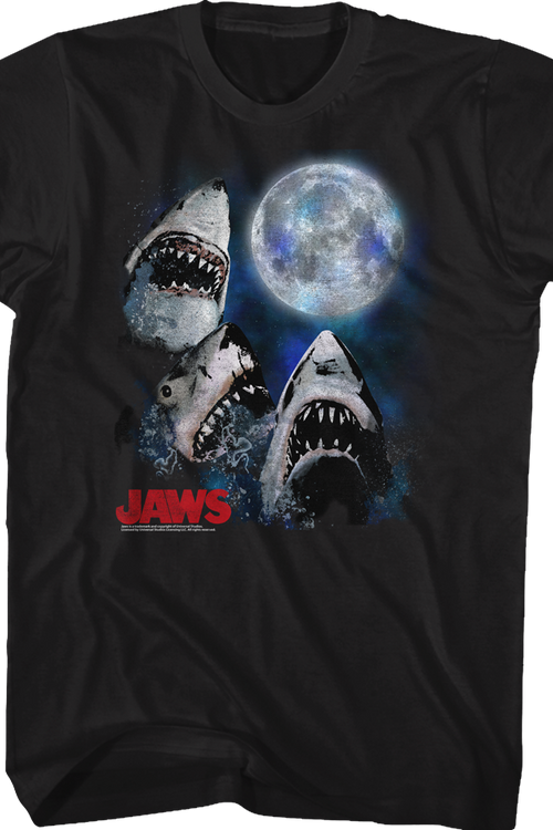 Three Shark Moon Jaws T-Shirtmain product image