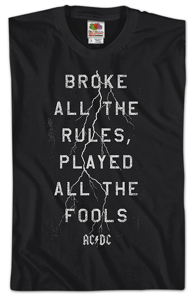 Ac dc thunderstruck t shirt 2025