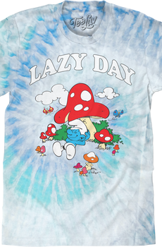 Tie Dye Lazy Day Smurfs T-Shirt