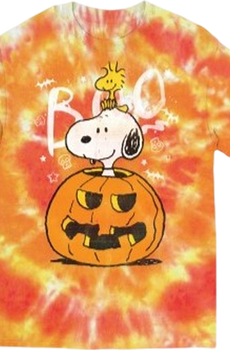 Tie Dye Snoopy & Woodstock Halloween Peanuts Long Sleeve Shirt