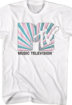 Tie Dye Stripes Logo MTV Shirt