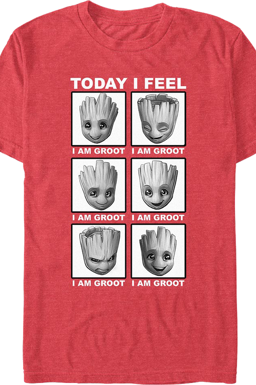 Today I Feel Groot Guardians Of The Galaxy T-Shirtmain product image