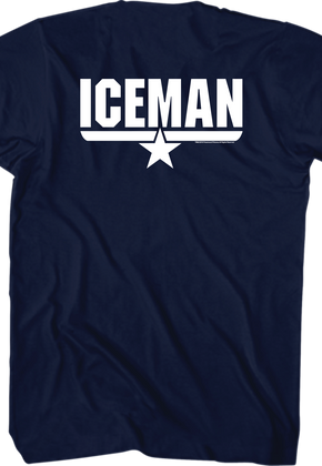 Top Gun Iceman Name T-Shirt