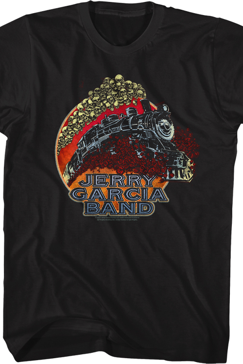 Train And Skulls Jerry Garcia Band T-Shirtmain product image