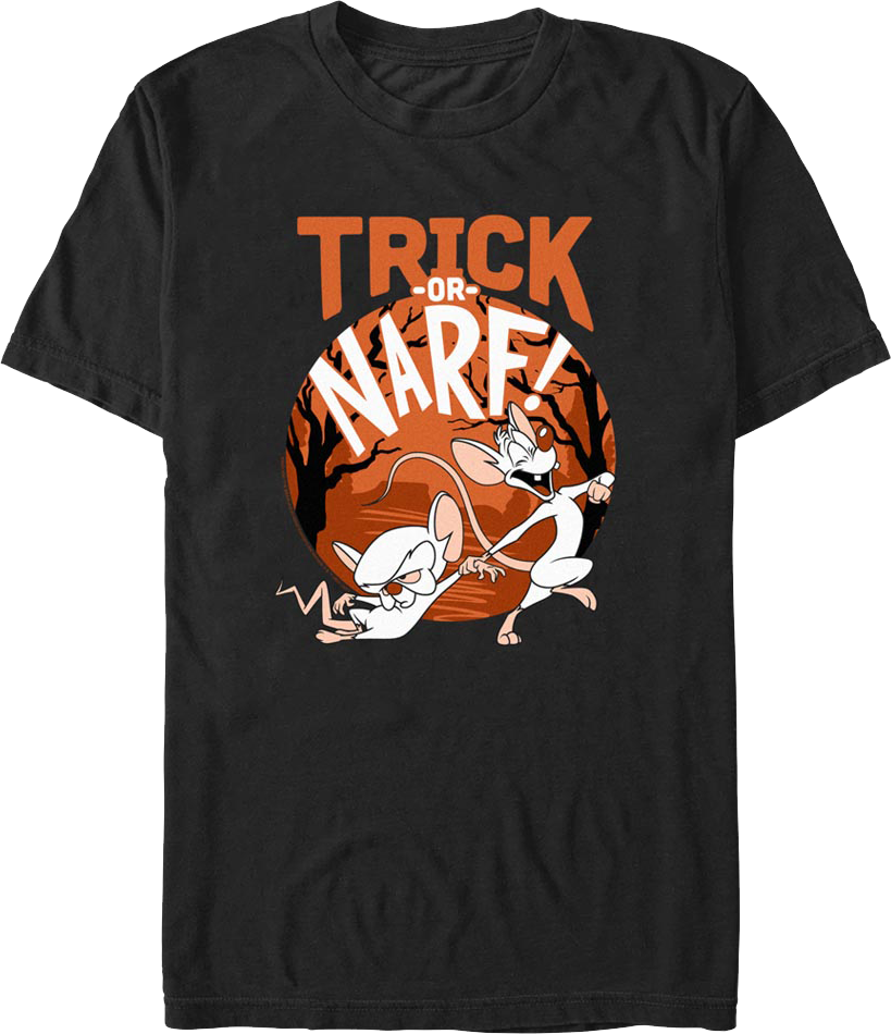Trick or Narf Pinky and the Brain TShirt
