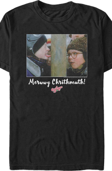 Triple Dog Dare Merwwy Chrithmuth Christmas Story T-Shirt
