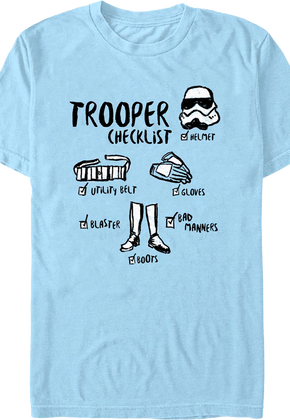 Trooper Checklist Star Wars T-Shirt