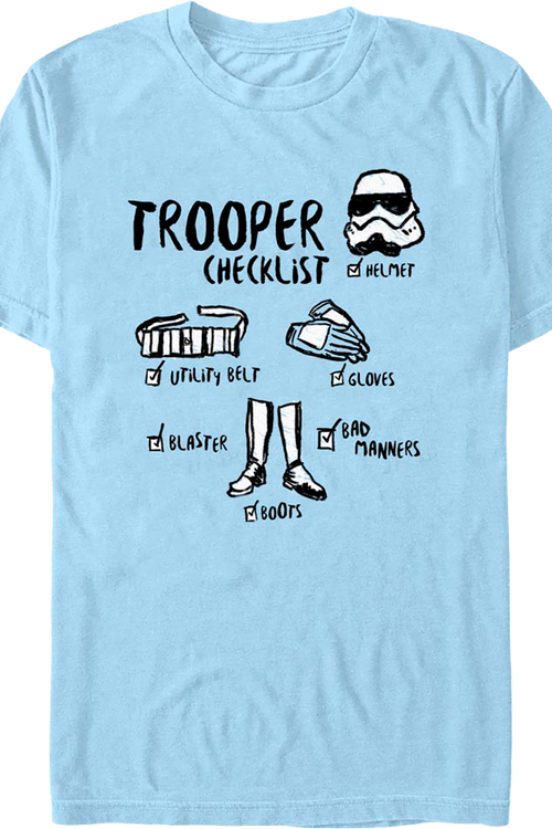 Trooper Checklist Star Wars T-Shirtmain product image