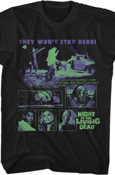 Two Tone Collage Night Of The Living Dead T-Shirt