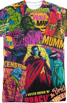 Universal Monster Mash Front & Back T-Shirt