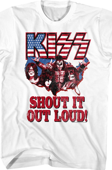 US Map Shout It Out Loud KISS T-Shirt