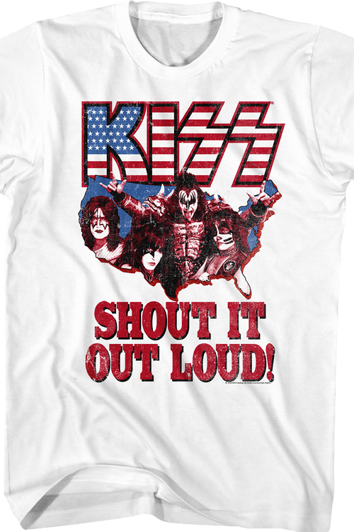 US Map Shout It Out Loud KISS T-Shirtmain product image