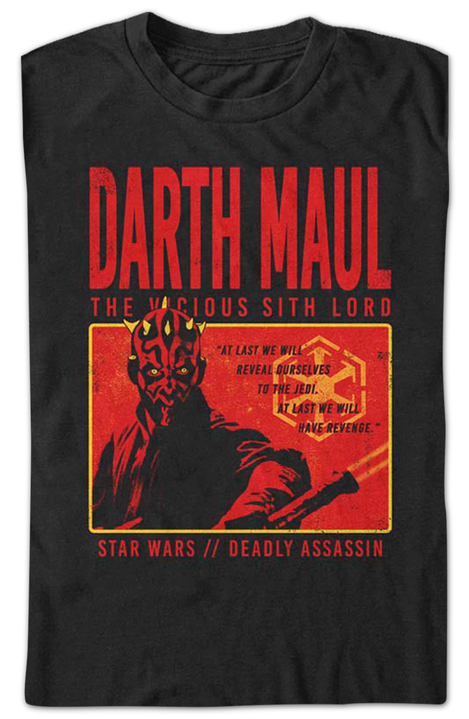 Vicious Sith Lord Darth Maul Star Wars T-Shirt