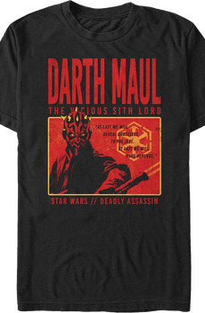 Vicious Sith Lord Darth Maul Star Wars T-Shirt