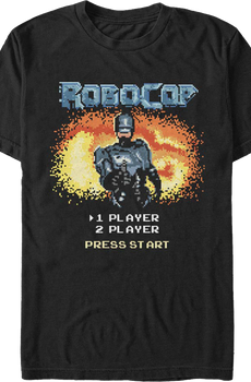 Video Game Start Screen Robocop T-Shirt