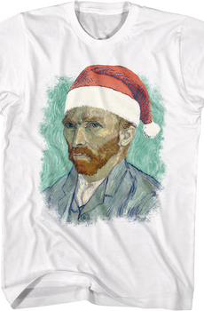 Vincent van Gogh In Santa Claus Hat Art Gallery T-Shirt