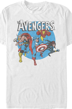 Vintage Avengers Circle Marvel Comics T-Shirt