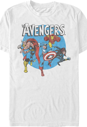 Vintage Avengers Circle Marvel Comics T-Shirt