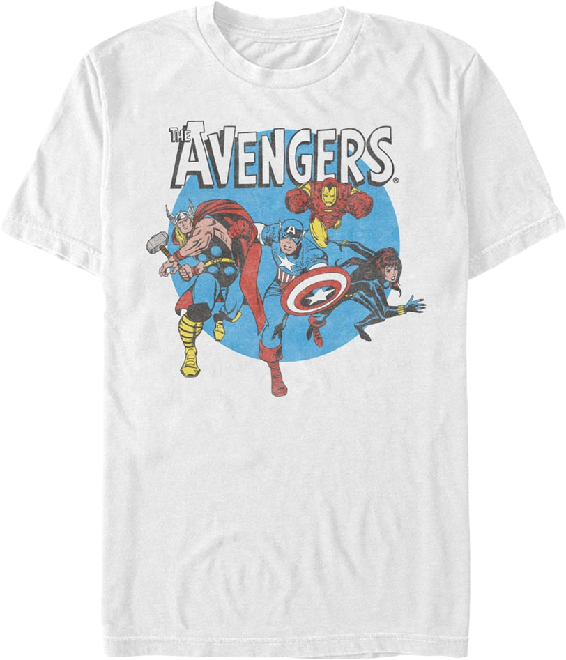 T-shirt Vintage Marvel Avengers - Taille M, 100% Coton, Couleur Beige Clair (occasion, Très Bon état)