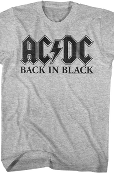 Vintage Back In Black ACDC Shirt