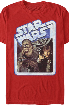 Vintage Chewbacca and Han Solo Star Wars T-Shirt