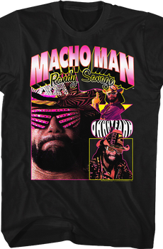 Vintage Collage Macho Man Randy Savage T-Shirt