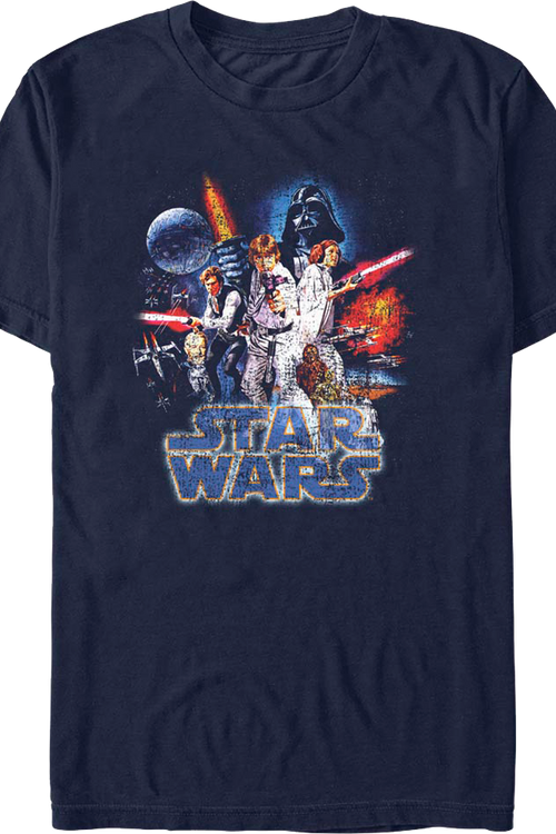 Vintage Episode IV A New Hope Movie Poster Star Wars T-Shirtmain product image